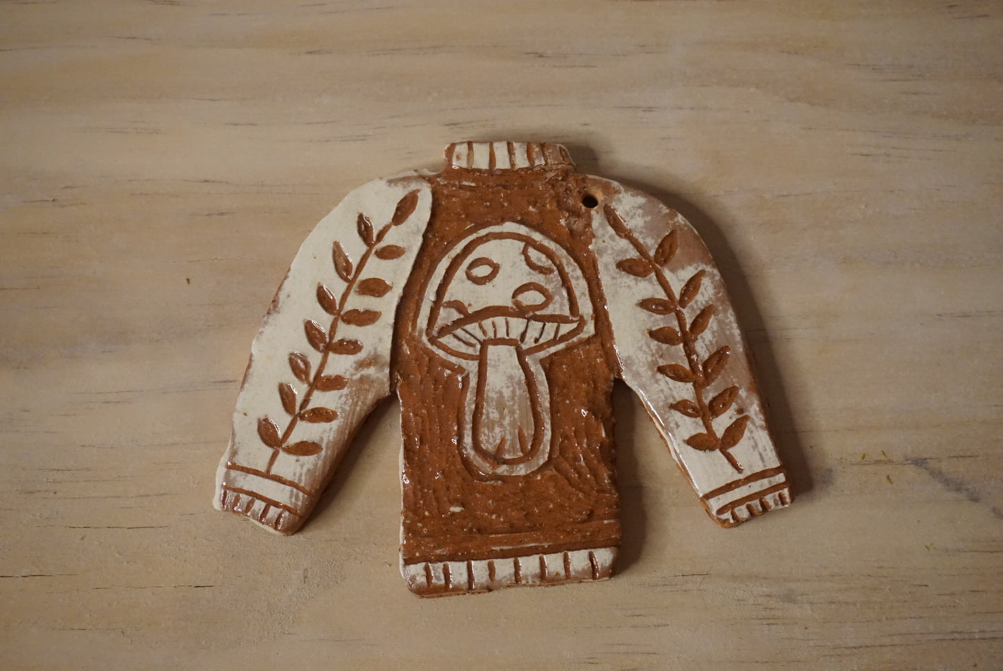 Cozy sweater ornaments