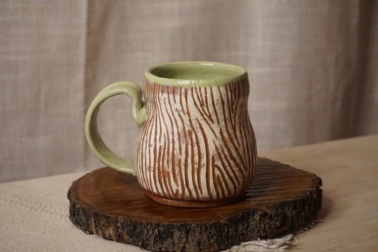 Cozy A-frame cabin mug