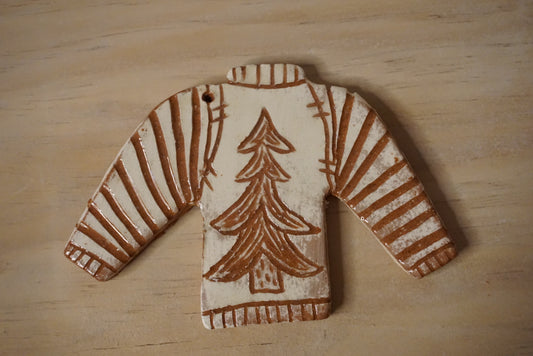 Cozy sweater ornaments