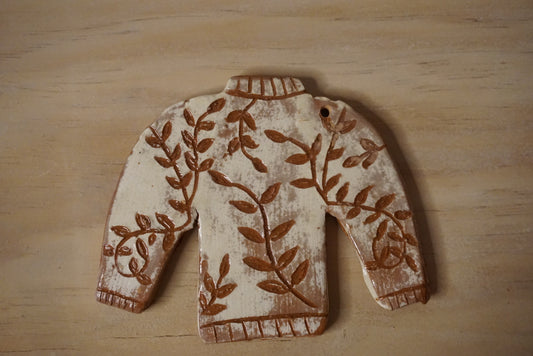 Cozy sweater ornaments