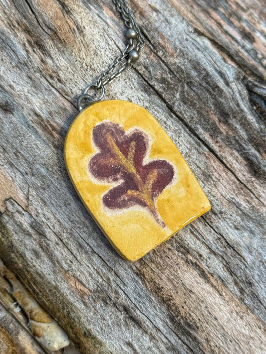 Fallen leaf necklace