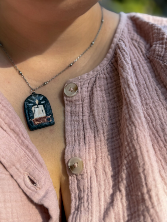 candle stick necklace